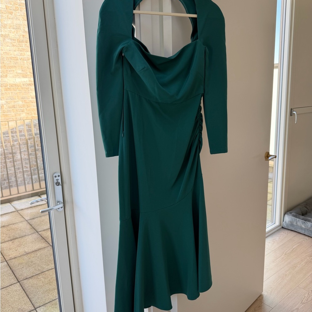Sachin + Babi Teal Midi Asymmetric Dress, Small - Picture 2 of 3